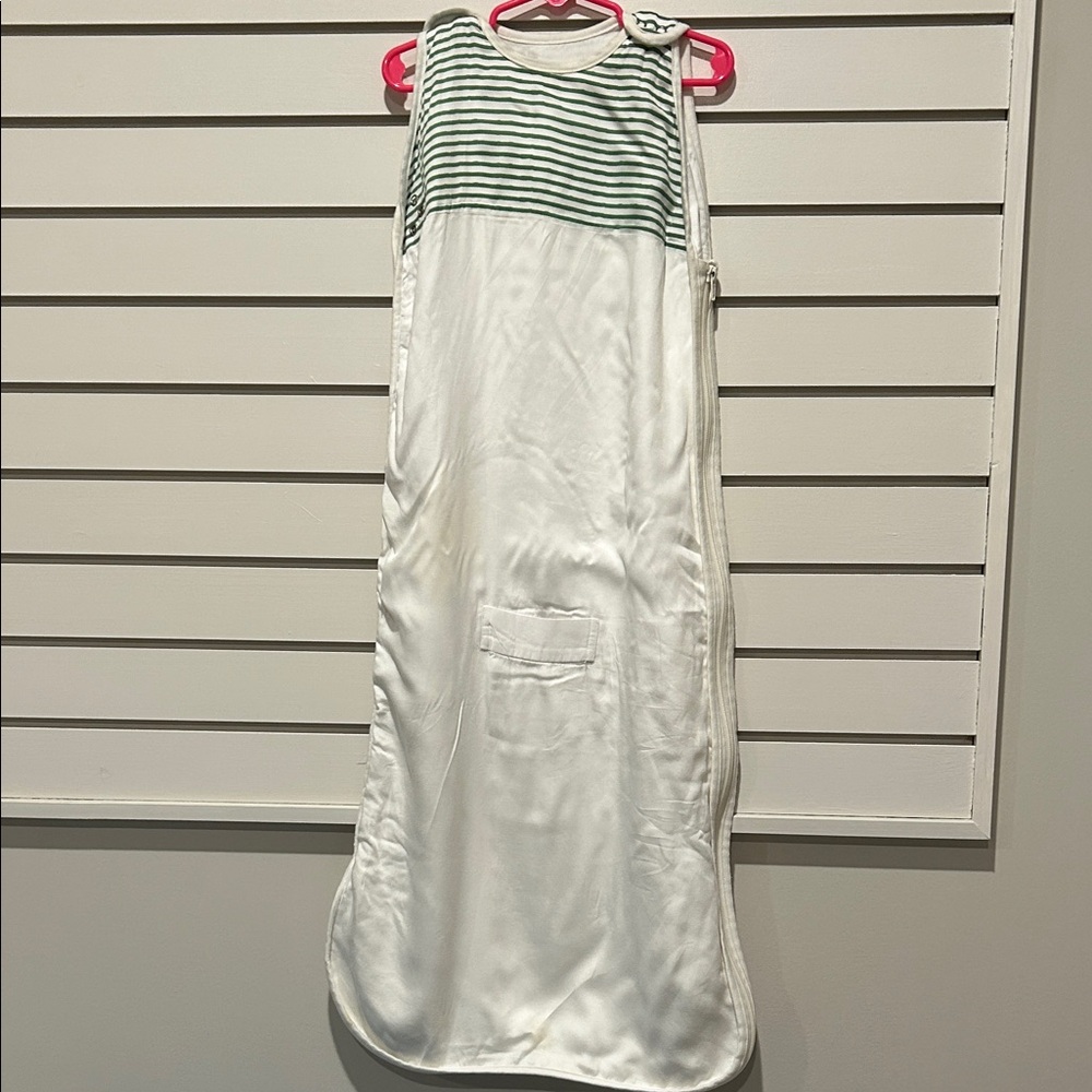 Summer temperature Striped Green and White Kids Sleep Sack 0-3yrs